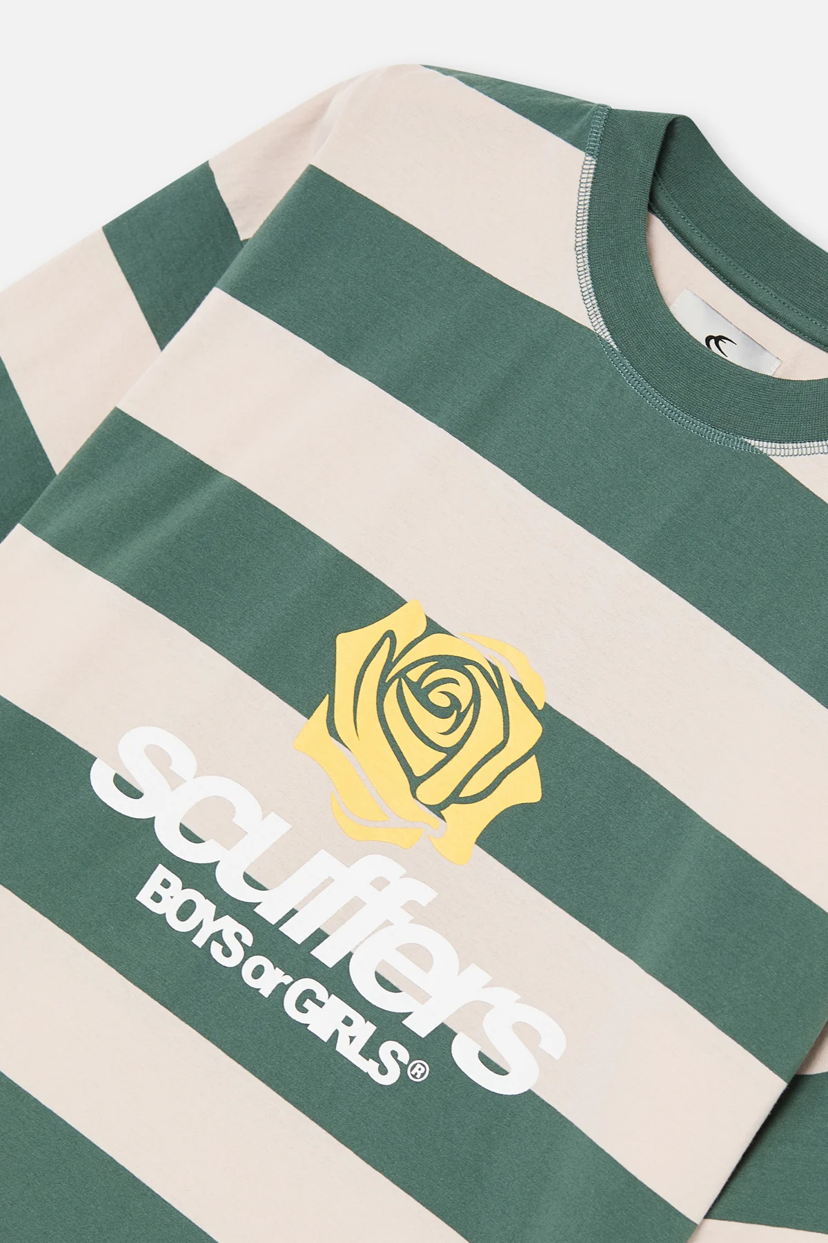 Boy Green Striped T-Shirt - Image 10