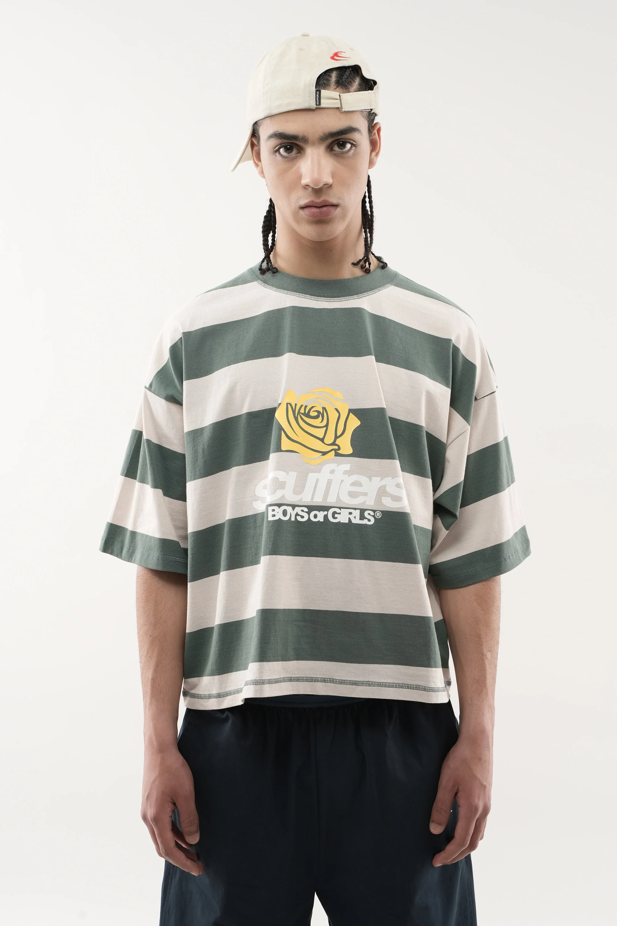 Boy Green Striped T-Shirt - Image 4