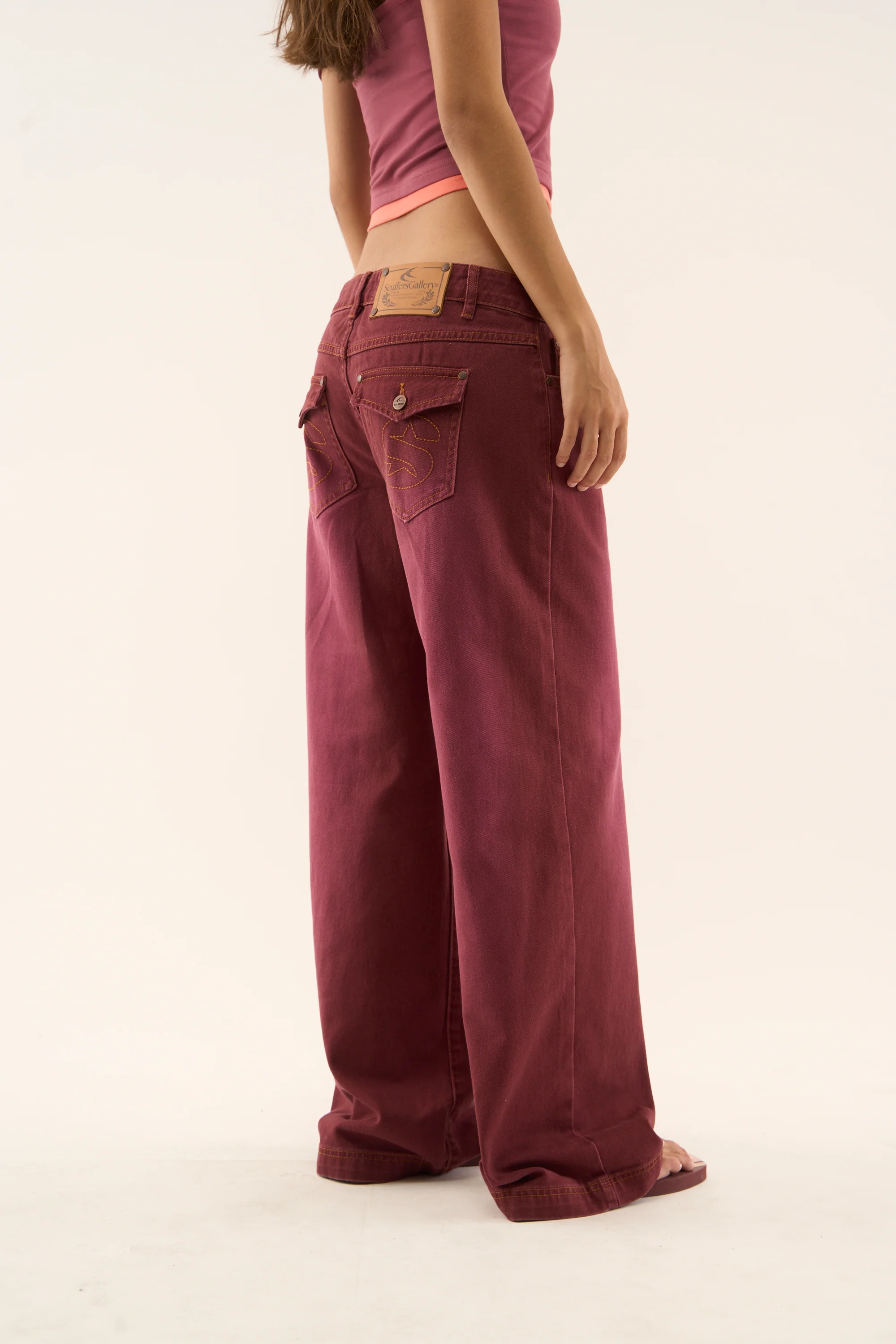 Carrie Burgundy Pants - Image 8