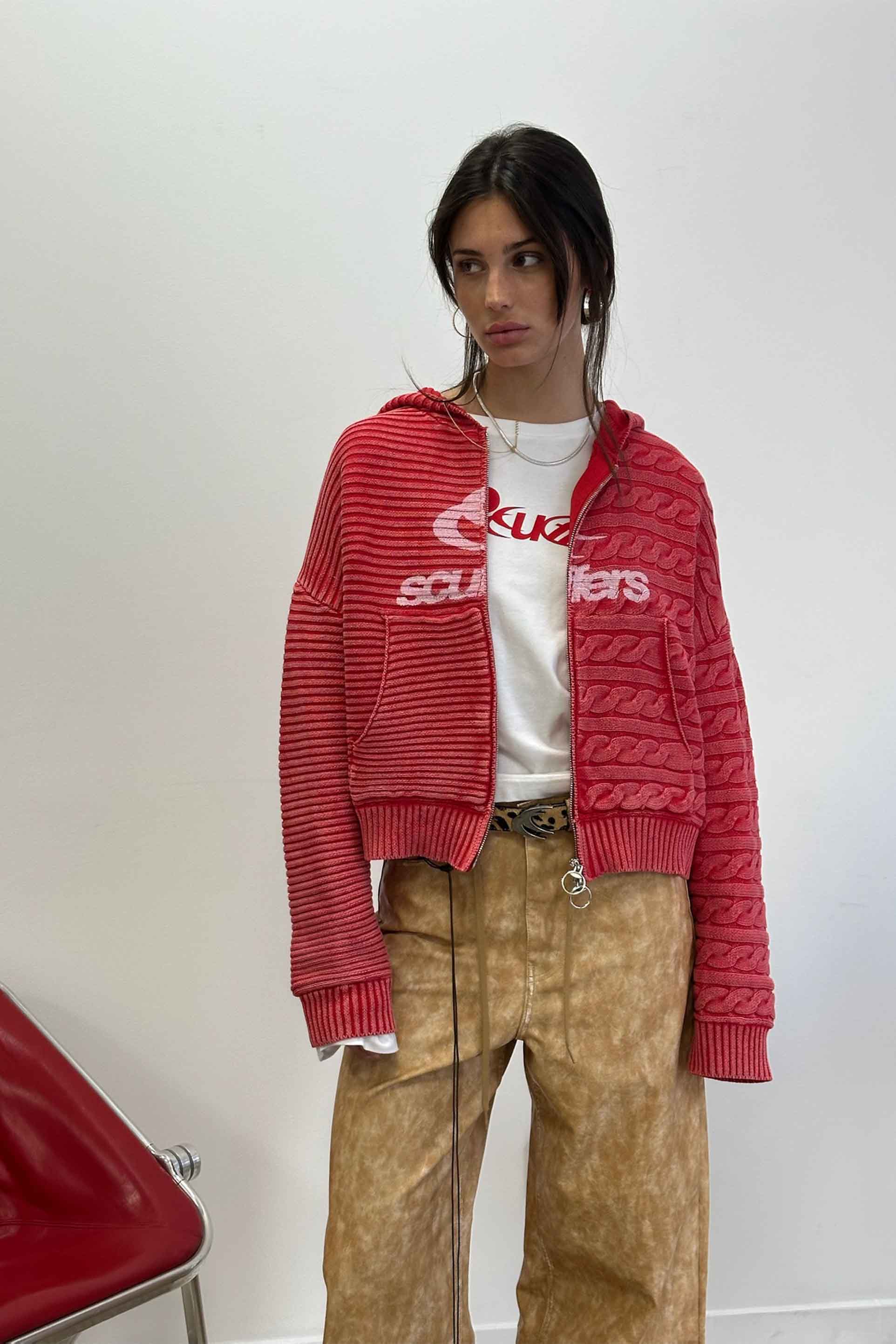 Frenchie Red Knit Zipper - Image 6