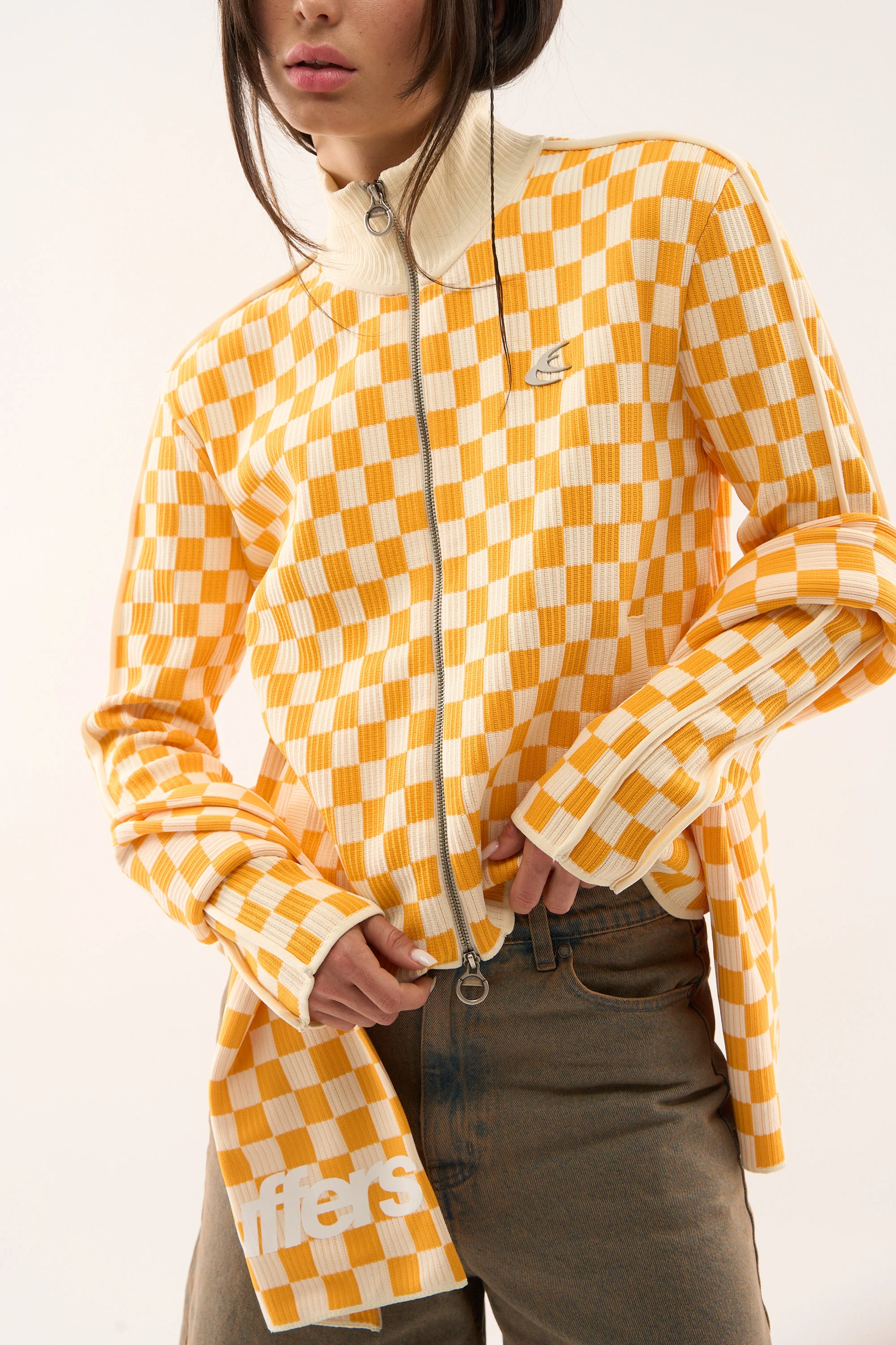 Monaco Yellow Checkered Zipper - Image 7