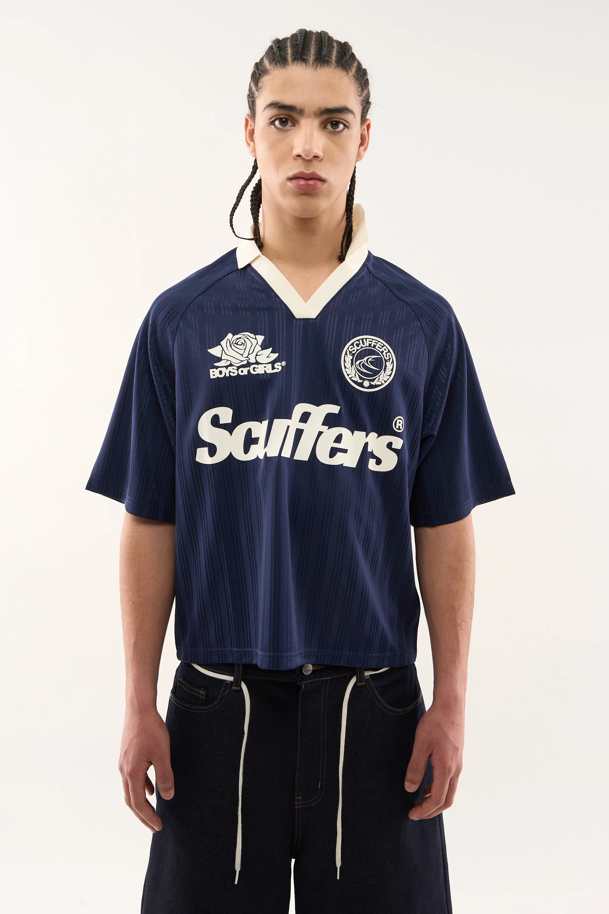 Pearl Navy Football T-Shirt - Image 4