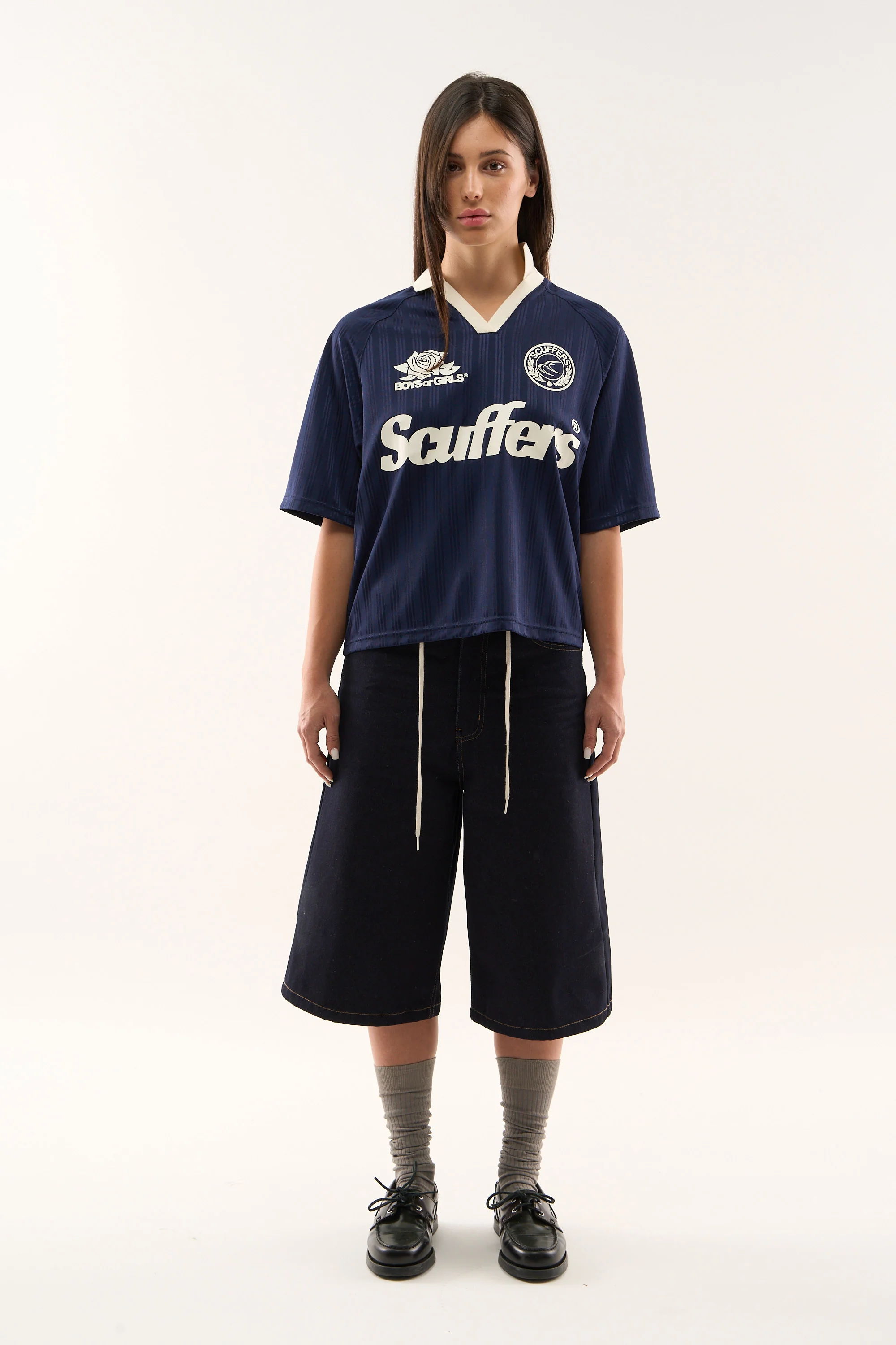 Pearl Navy Football T-Shirt - Image 7