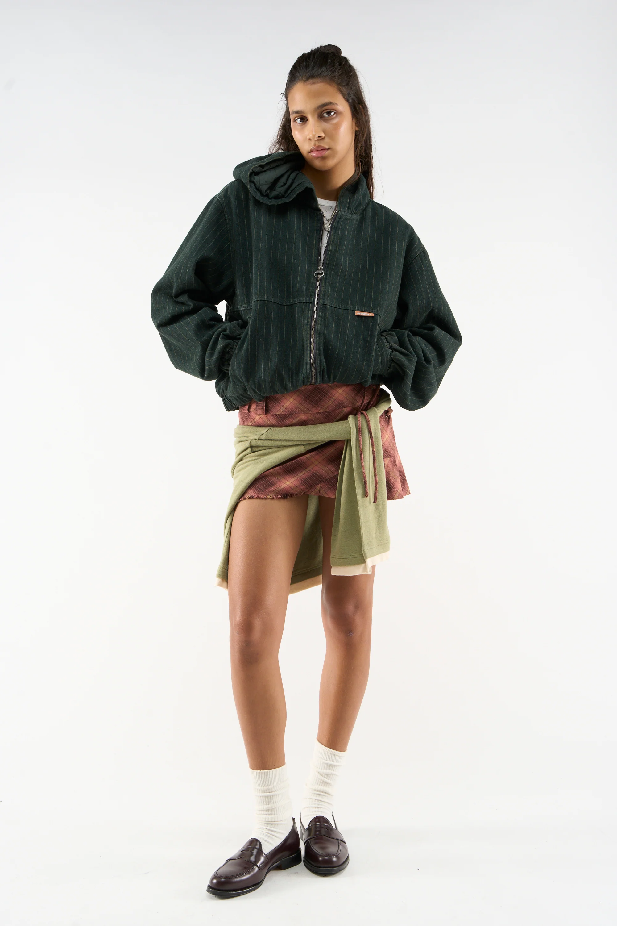 Pinstripe Green Work Jacket - Image 5