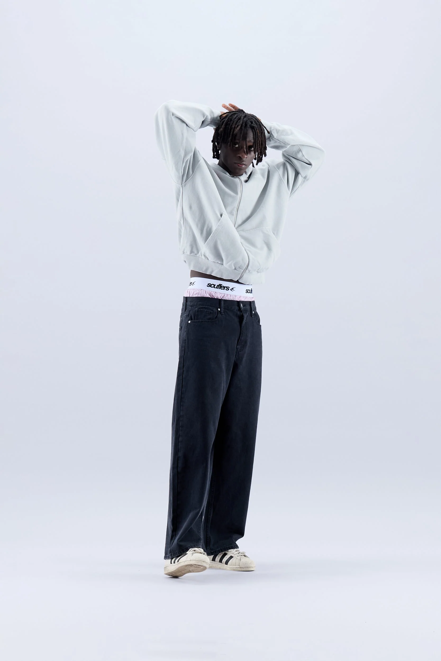S66S Zipped Grey Hoodie - Image 6