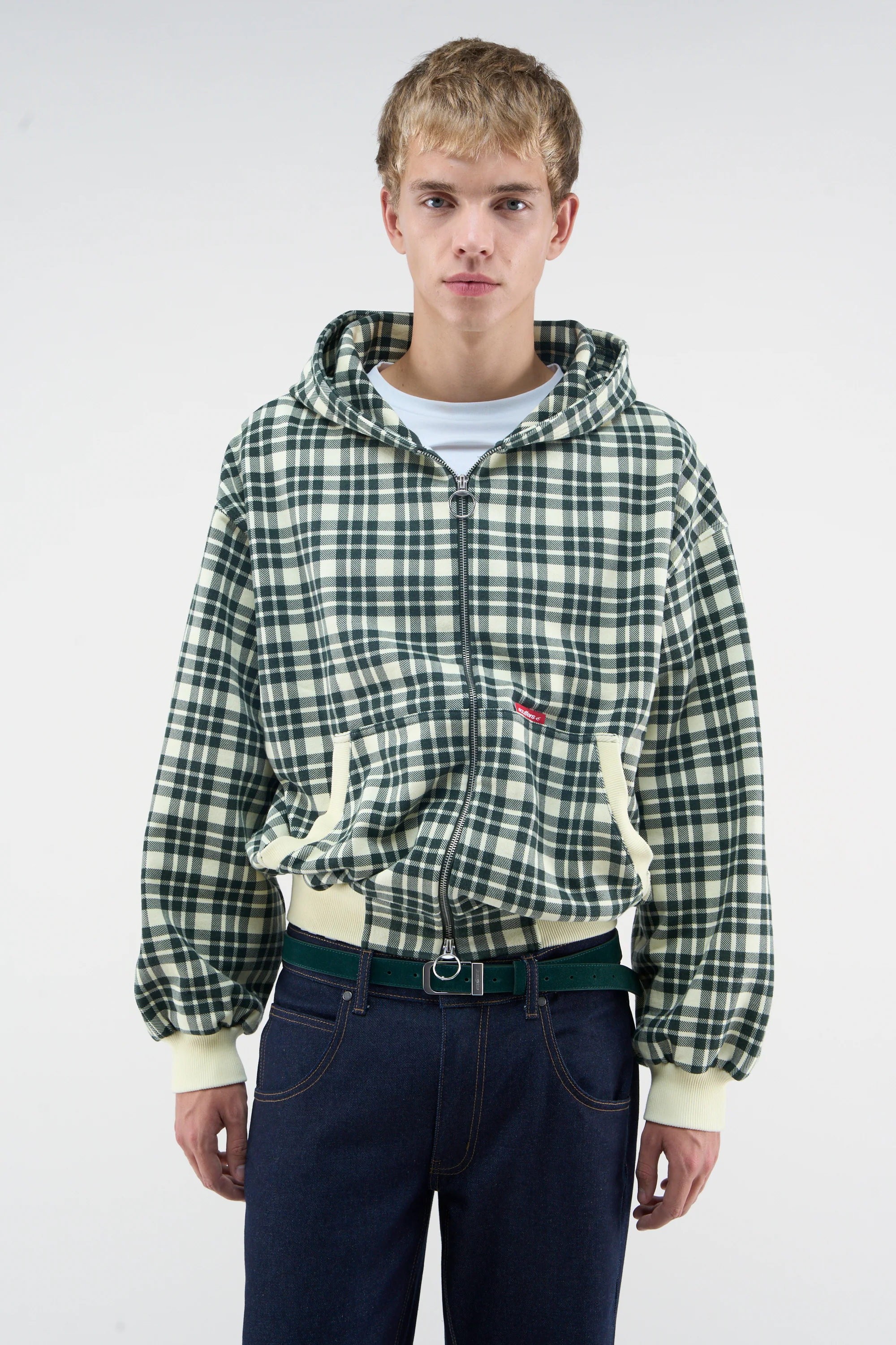 Scff Green Checks Zipper - Image 3